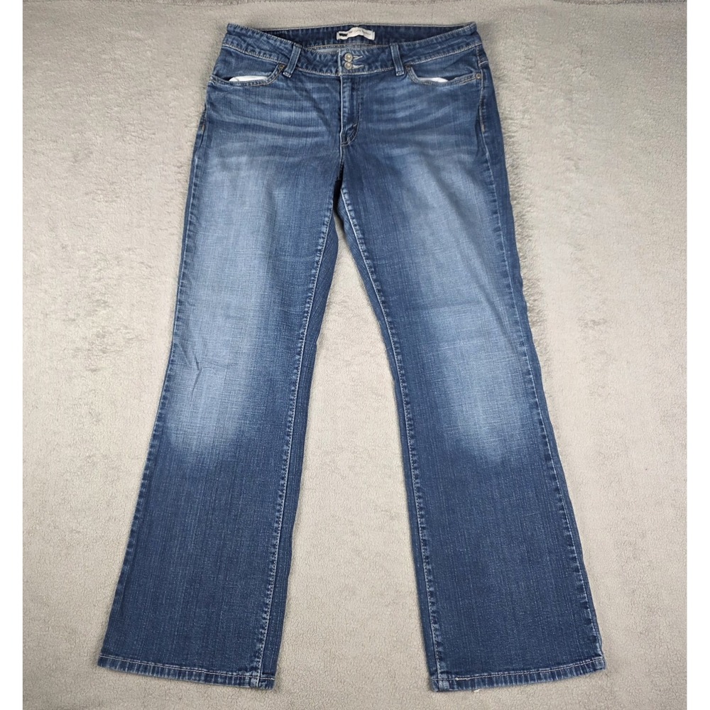 Levis 529‎ Jeans Womens 16 Blue Curvy Bootcut Mid Rise Stretch Denim Dark Wash